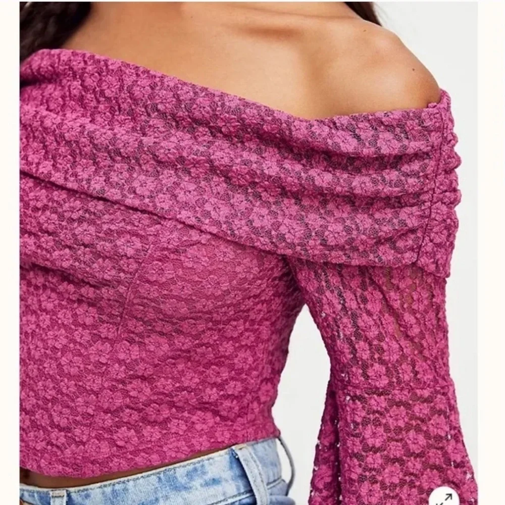 Free People Lola Lace Crop Top